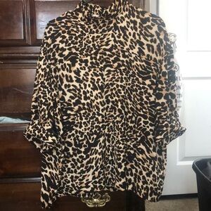 ZARA MOCK NECK THREE QUARTER SLEEVE TOP OR TUNIC.